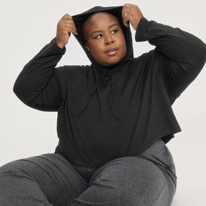 girlfriend collective Black ReSet Hoodie Size M